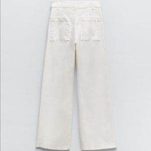 Zara High- Waisted ZW Marine Straight Leg Jeans